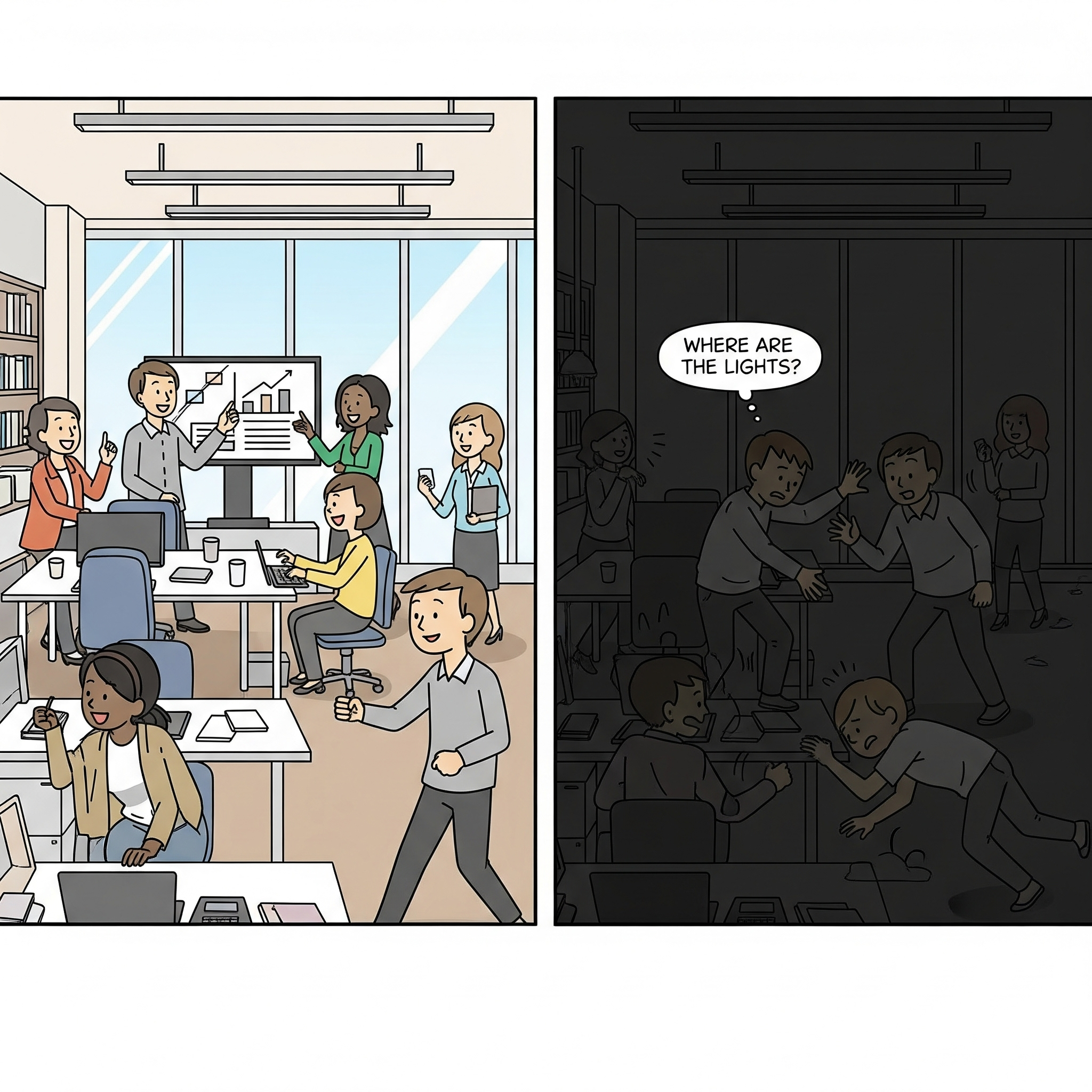 Comic showing transparency vs. confusion at PAWSD